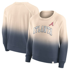 MLB Atlanta Braves Fanatics Women's Luxe Lounge Arch Raglan Pullover Sweatshirt