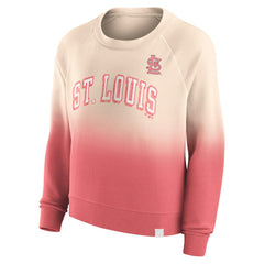 MLB St. Louis Cardinals Fanatics Women's Luxe Lounge Arch Raglan Pullover Sweatshirt