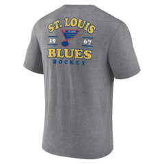 NHL Heather Gray St. Louis Blues Fanatics Winger Tri-Blend T-Shirt