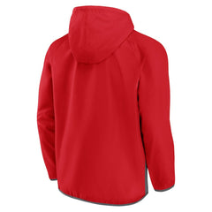 NHL Red Washington Capitals Fanatics Flagrant Foul Anorak Raglan Half-Zip Hoodie Jacket