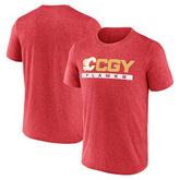 NHL Heather Red Calgary Flames Fanatics Playmaker T-Shirt