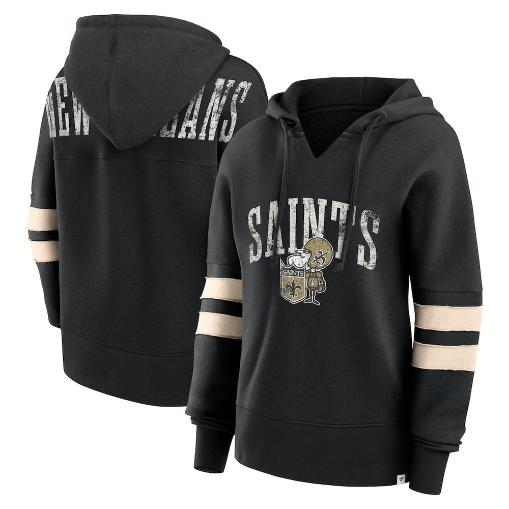 Women's Bold Move Dolman V-Neck Hip HIp Hoodie - New Orleans Saints