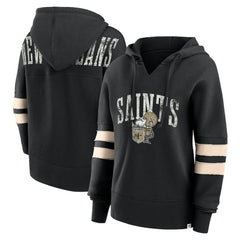 Women's Bold Move Dolman V-Neck Hip HIp Hoodie - New Orleans Saints