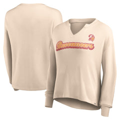 Women's Go For It Notch Neck Waffle Knit Lightweight Long Sleeve T-Shirt - Tampa Bay Buccaneers