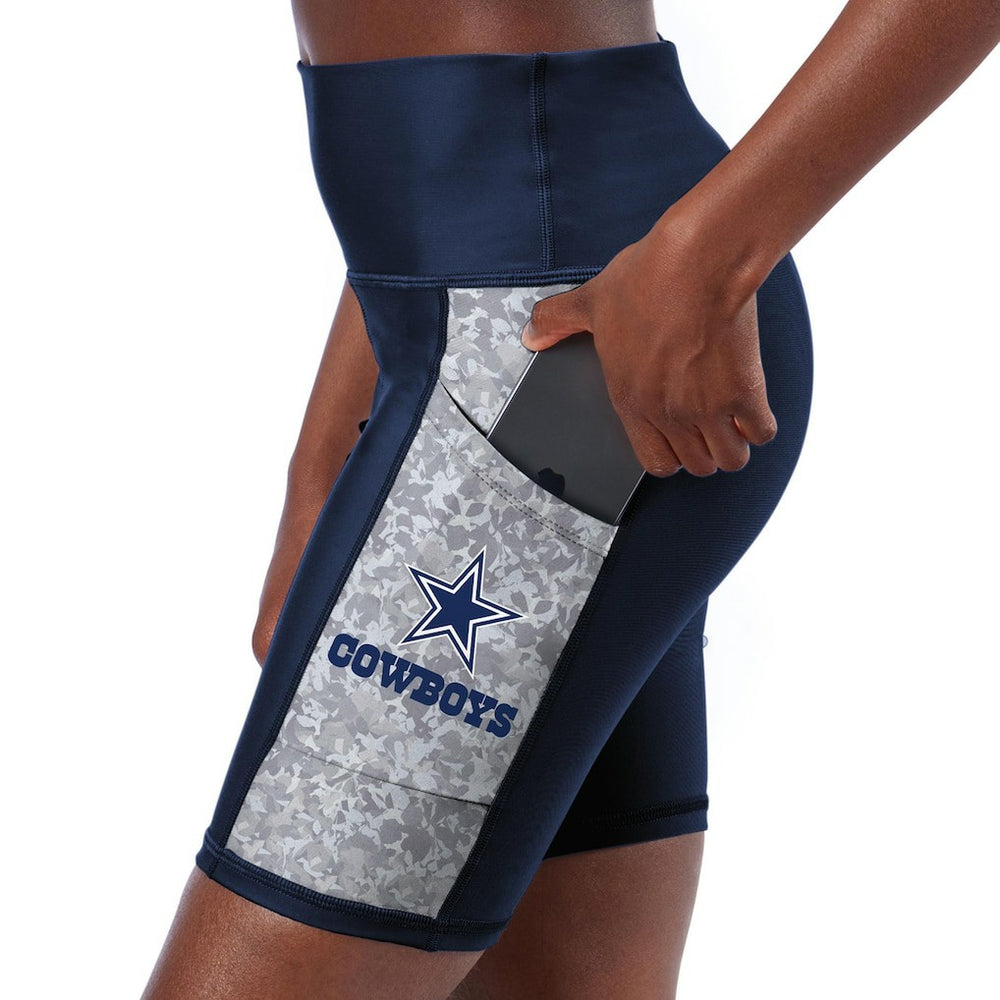 Certo Women's High Waist Logo Two-Pocket Biker Shorts - Dallas Cowboys