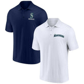 MLB Seattle Mariners Fanatics Two-Pack Logo Lockup Polo Set