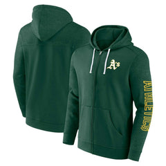 MLB Athletics Fanatics Offensive Line Up Lightweight Full-Zip Hoodie
