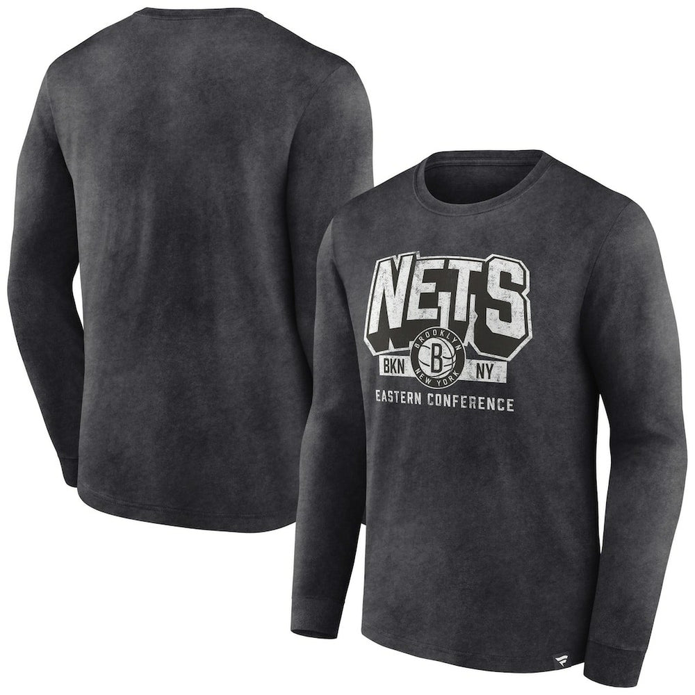 NBA Brooklyn Nets Front Court Press Snow Wash Long Sleeve T-Shirt