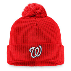 MLB Washington Nationals Fanatics Women's Run The Bases Long Sleeve T-Shirt & Cuffed Knit Hat with Pom Combo Set