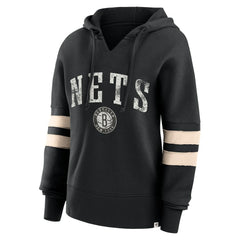 NBA Brooklyn Nets Women's Bold Move Dolman V-Neck High Hip Hoodie