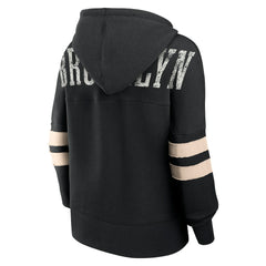 NBA Brooklyn Nets Women's Bold Move Dolman V-Neck High Hip Hoodie