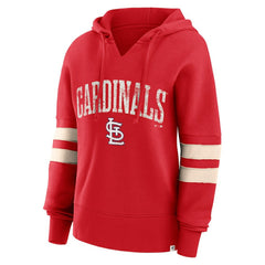 MLB St. Louis Cardinals Fanatics Women's Bold Move Notch Neck High Hip Hoodie
