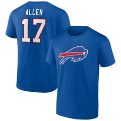 Josh Allen Icon Player Name & Number T-Shirt - Buffalo Bills