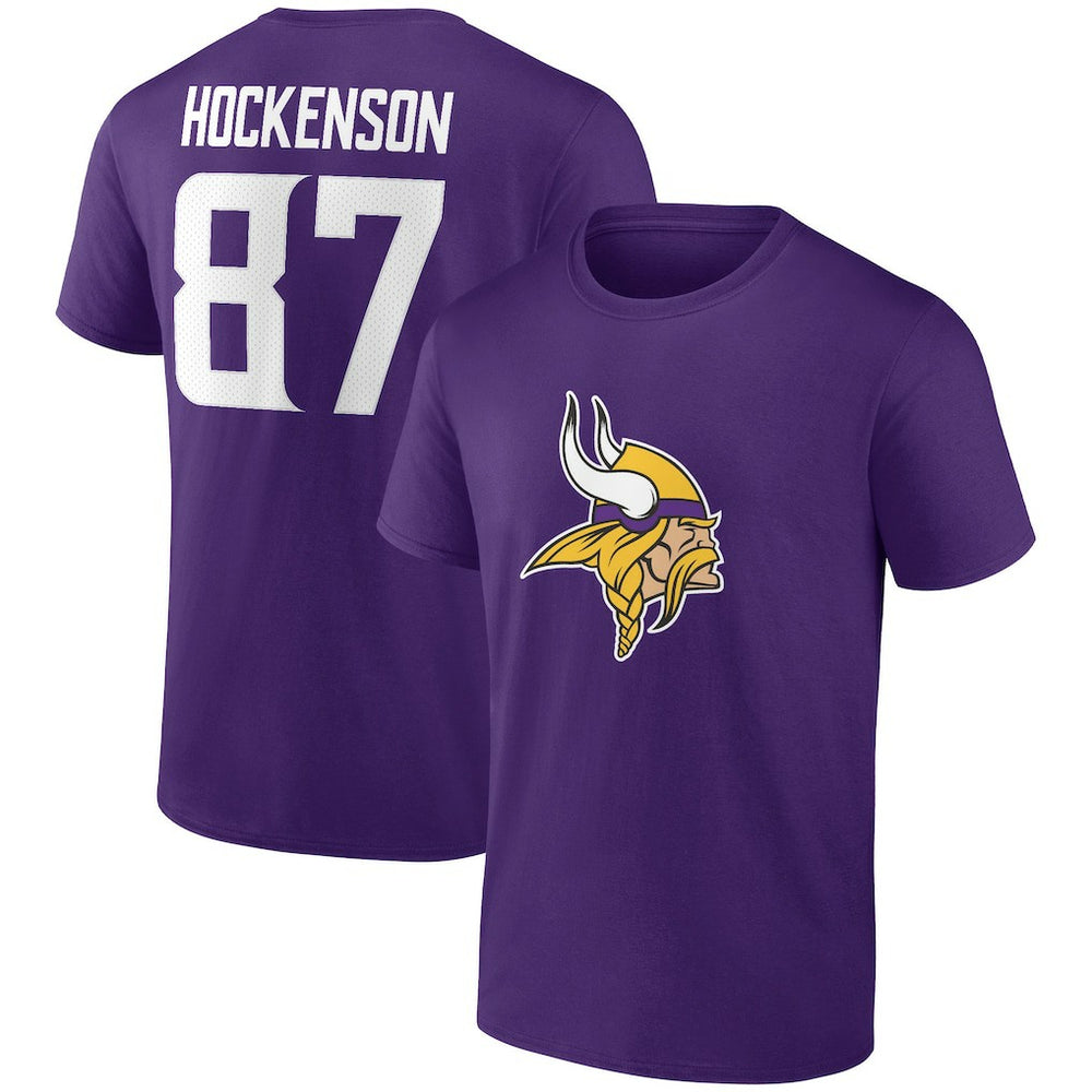 T.J. Hockenson Icon Player Name & Number T-Shirt - Minnesota Vikings