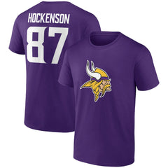 T.J. Hockenson Icon Player Name & Number T-Shirt - Minnesota Vikings