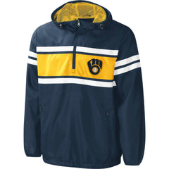 MLB Milwaukee Brewers G-III Sports by Carl Banks Game Score Quarter-Zip Windbreaker