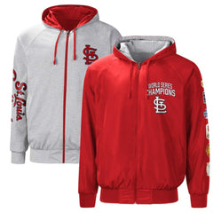 MLB St. Louis Cardinals G-III Sports by Carl Banks Southpaw Reversible Raglan Hoodie Full-Zip Jacket