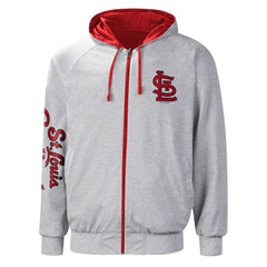 MLB St. Louis Cardinals G-III Sports by Carl Banks Southpaw Reversible Raglan Hoodie Full-Zip Jacket