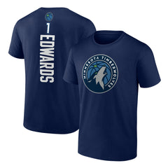 NBA Anthony Edwards Minnesota Timberwolves Playmaker Team Name & Number T-Shirt