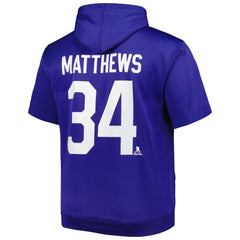 NHL Blue Auston Matthews Toronto Maple Leafs Fanatics Big & Tall Name & Number Pullover Hoodie