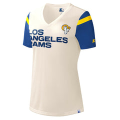 Starter Women's Kick Start V-Neck T-Shirt - Los Angeles Rams