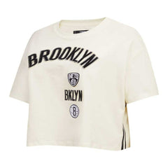 NBA Brooklyn Nets Pro Standard Women's Retro Classic Cropped Boxy T-Shirt