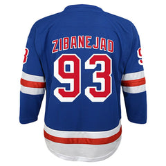 NHL Blue Mika Zibanejad New York Rangers Youth Home Replica Player Jersey