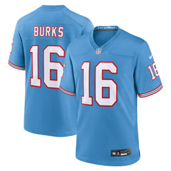 Treylon Burks Oilers Throwback Alternate Game Player Jersey - Tennessee Titans
