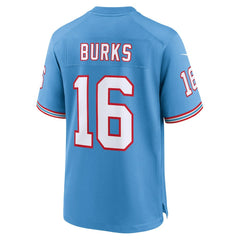 Treylon Burks Oilers Throwback Alternate Game Player Jersey - Tennessee Titans