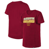 Girls Youth Reverse Sequin V-Neck T-Shirt - Washington Commanders