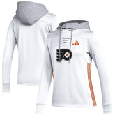 NHL White Philadelphia Flyers adidas Women's Refresh Skate Lace AEROREADY Pullover Hoodie