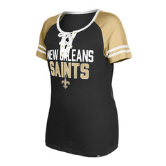 Women's Raglan Lace-Up T-Shirt - New Orleans Saints