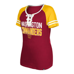 Women's Raglan Lace-Up T-Shirt - Washington Commanders
