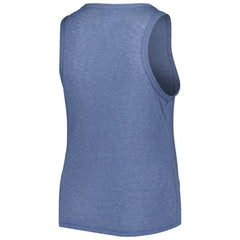 MLB Atlanta Braves Soft as a Grape Women's Plus Size High Neck Tri-Blend Tank Top