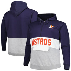 MLB Houston Astros Big & Tall Fleece Half-Zip Hoodie