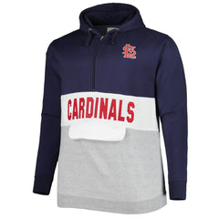 MLB St. Louis Cardinals Big & Tall Fleece Half-Zip Hoodie