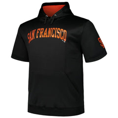 MLB San Francisco Giants Profile Big & Tall Contrast Short Sleeve Pullover Hoodie