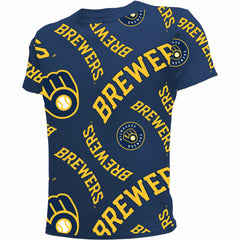 MLB Milwaukee Brewers Stitches Youth Allover Team T-Shirt