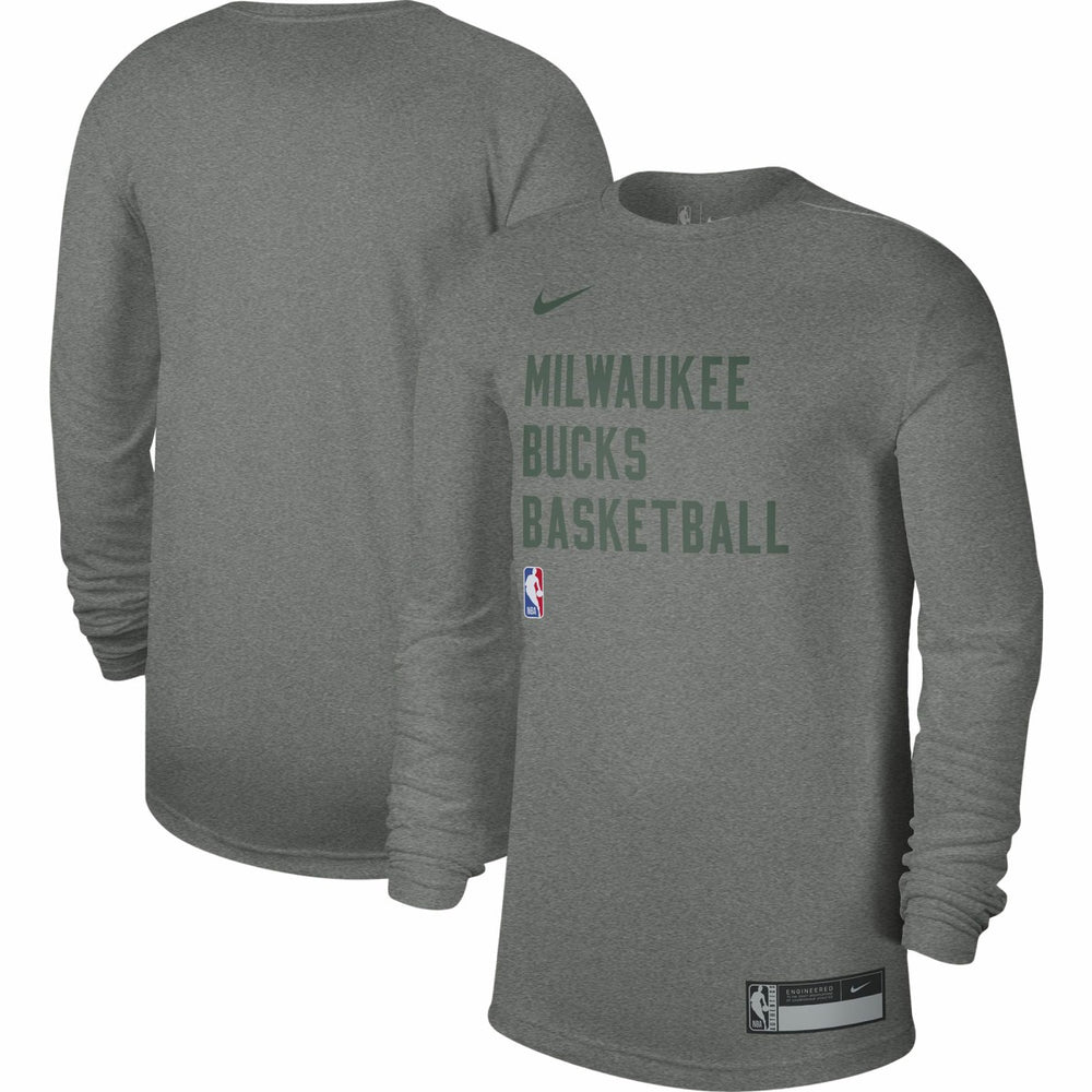 NBA Milwaukee Bucks Unisex 2023/24 Legend On-Court Practice Long Sleeve T-Shirt