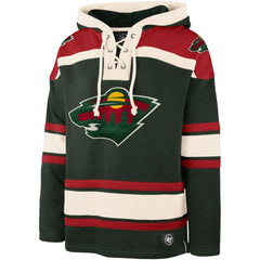 NHL Green Kirill Kaprizov Minnesota Wild '47 Player Name & Number Lacer Pullover Hoodie