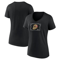 Women's Sugar Skull V-Neck T-Shirt - San Francisco 49ers