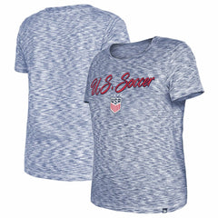 USWNT 5th & Ocean by New Era Women's Active Space Dye Jersey T-Shirt - New Era Navy