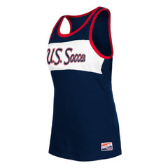 USWNT 5th & Ocean by New Era Women's Throwback Jersey Racer Tank Top - New Era Navy