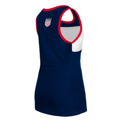 USWNT 5th & Ocean by New Era Women's Throwback Jersey Racer Tank Top - New Era Navy