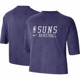 NBA Phoenix Suns Women's Allover NBA Logo Boxy T-Shirt