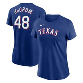 MLB Jacob deGrom Texas Rangers Nike Women's 2023 Name & Number T-Shirt