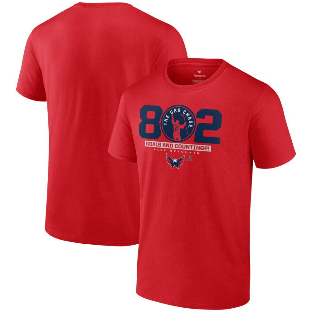 NHL Red Alexander Ovechkin Washington Capitals Fanatics The Gr8 Chase T-Shirt