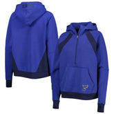 NHL Blue St. Louis Blues Starter Women's Wishbone Half-Zip Hoodie