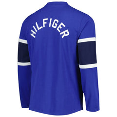 NHL Blue St. Louis Blues Tommy Hilfiger Walter Lace-Up Long Sleeve Top
