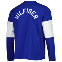 NHL Blue Tampa Bay Lightning Tommy Hilfiger Walter Lace-Up Long Sleeve Top